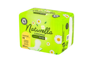 Прокладки щоденні гігієнічні ароматизовані Normal Liners To Go Camomile Naturella 20шт