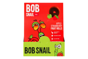 Конфеты фруктовые натуральные Яблоко-клубника Roll Bob Snail к/у 10х10г