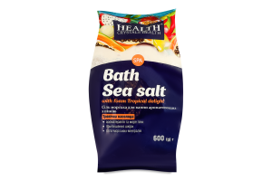 Соль для ванн морская натуральная ароматизированная с пеной Тропическое наслаждение Crystals Health 600г