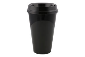 Стакан з кришкою пластик №L-00751 Qlux Ideas 1шт