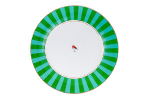 Тарілка PIP Studio LoveBirdsStripes смар-зел26,5см