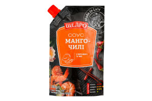 Соус з пюре манго та чилі пастеризований Манго-чилі Щедро д/п 200г