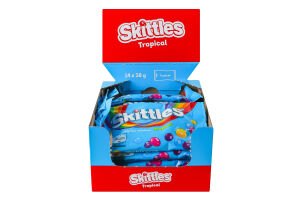 Драже жевательные в разноцветной сахарной оболочке Тропический Skittles м/у 38г