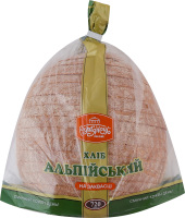 Хлеб нарезной из смеси ржаной и пшеничной муки подовый на закваске Альпийский Рум'янець м/у 720г