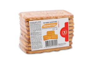 Печенье сахарное с ароматом сгущенного молока Валютка ТМ "1" м/у 125г