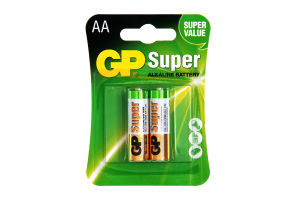 Батарейки AA LR6 №GP15A-2UE2 Super GP 2шт
