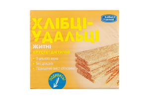 Хлібці хрусткі дієтичні Житні Хлібці-Удальці м/у 100г