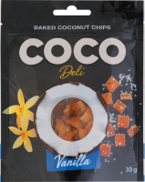 Чипси кокосові з ванільною солоною карамеллю Coco Deli д/п 30г