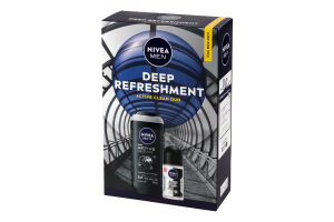 Набор Гель для душа Активное очищение 250мл + Антиперспирант Классический 50мл Deep refreshment Nivea Men 2шт