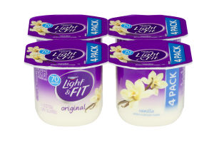 Dannon Light & Fit Nonfat Yogurt Vanilla - 4 CT
