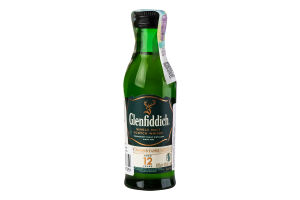 Віскі Glenfiddich Single Malt 12років 40% 50мл