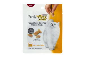 Purina Purely Fancy Feast Cat Treats Natural Hand-Selected Chicken Treats - 10 PK