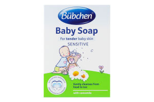 Мыло для детей от рождения с экстрактом ромашки Sensitive Bubchen 125г