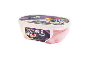 Мороженое 10% двухслойное с черничным наполнителем Крем фреш-черника Velvet Лімо п/у 500г