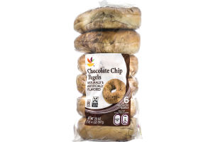 Ahold Chocolate Chip Bagels - 6 CT
