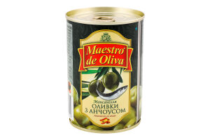 Оливки з анчоусом Maestro de Oliva з/б 280г