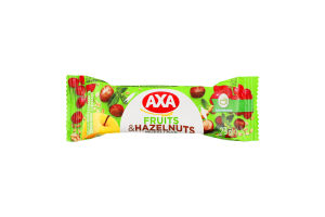 Батончик зерновой Fruits&Hazelnuts Axa м/у 23г