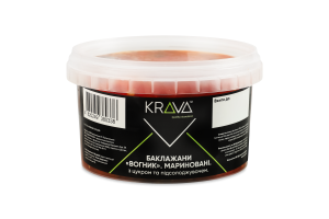 Баклажани мариновані з цукром та підсолоджувачем Вогник Krava п/у 280г