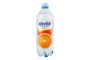 Вода минеральная слабогазированная столовая со вкусом апельсина Akvile п/бут 600мл