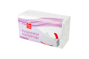 Полотенца бумажные листовые 2-х слойные 200х220мм Fine Life 130шт