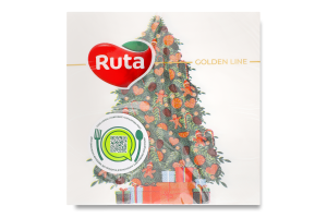 Серветки паперові Golden Line Привітання 2шари 33*33см 20шт Ruta