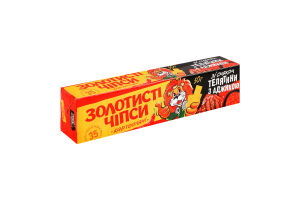 Чипси картопляні зі смаком телятини з аджикою Золотисті к/у 50г