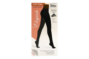Колготки жіночі Elegante Cotton Comfort 300den 5 nero