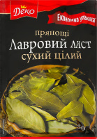 Лист лавровий сухий цілий Деко м/у 50г