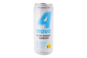 Напій безалкогольний газований зі смаком грейпфрута та лайма Magnesium + Vitamin B6 Activevitamin 4Move з/б 330мл