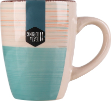 Чашка Eat&Drink зелено-біла 270мл