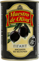 Маслины без косточки стерилизованные Гигант Maestro de Oliva ж/б 420г