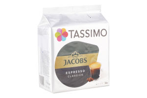 Кофе натуральный жареный молотый в дисках Classico Espresso Tassimo Jacobs м/у 16х7.4г