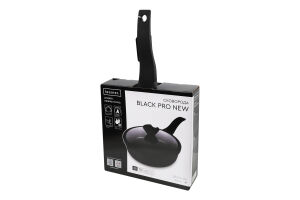 Сковорода Black Pro New алюміній антипригарне покриття з кришкою d24см Lessner