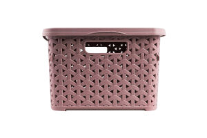 Кошик 6л пудровий низький з кришкою Diomedea