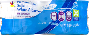 Ahold Premium Tuna Solid White Albacore In Water - 4 CT