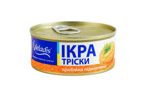 Ікра тріски пробійна підкопчена Veladis з/б 100г