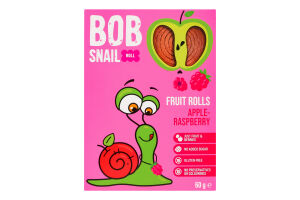 Цукерки фруктово-ягідні натуральні Apple-raspberry Rolls Bob Snail к/у 60г