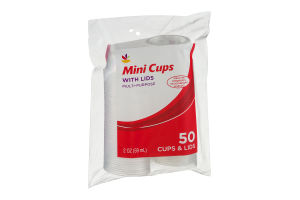 Ahold Mini Cups With Lids Multi-Purpose - 50 CT