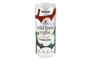 Напій кавовий холодного настоювання з L-теаніном Double shot Fresh Black з/б 250мл