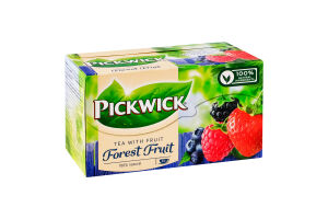 Чай черный ароматизированный с кусочками лесных ягод Forest Fruit Pickwick к/у 20х1.5г