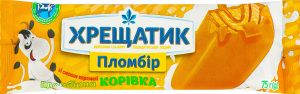 Мороженое 12% пломбир со вкусом карамели Коровка Хрещатик м/у 75г