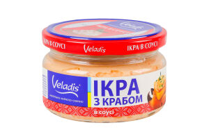 Икра атлантических рыб с крабом в соусе Veladis с/б 160г