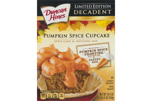 Duncan Hines Limited Edition Decadent Pumpkin Spice Cupcake Spice Cake & Frosting Mix