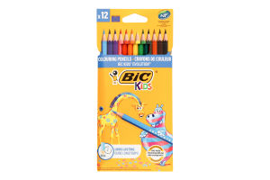 Карандаши цветные без содержания дерева Evolution Kids BiC 12шт
