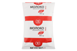 Молоко 3.2% ультрапастеризованное ТМ "1" т/п 900г