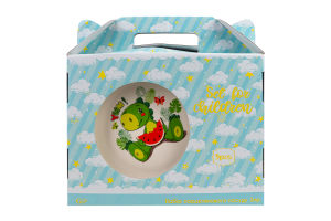 Набір посуду д/хлопчика Тарілка 190мл+Салатник 150мл+Кухоль 220мл порцеляна GGP