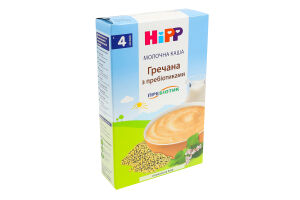 Каша молочна для дітей від 4міс з пребіотиками Гречана Hipp к/у 250г