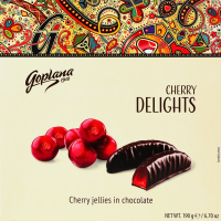 Мармелад жевательный со вкусом вишни в шоколаде Delights Goplana к/у 190г