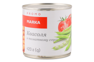 Фасоль в томатном соусе стерилизованная Marka Promо ж/б 420г