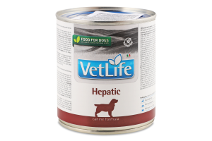 Корм д/собак Vet Life Hepatic при хронічній печінковій недостатності 300г ж/б Farmina